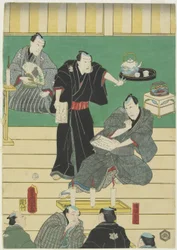 Prova di una rappresentazione Kabuki, settembre 1860